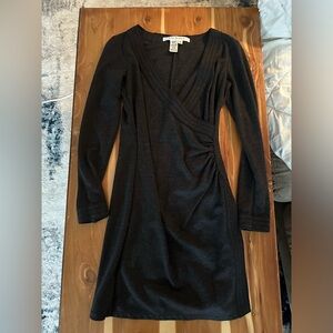 Dark Dray Fall Wrap Dress